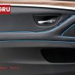 Maner Cotiera Piele BMW seria 5 Negru Stanga Sofer - Maner usa interior BMW F10 F11 F18 PREMIUM - imagine 2