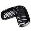 Grile Nari Duble BMW Seria 3 E46 M Design Coupe Cabrio Negru Lucios - imagine 3