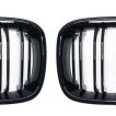 Grile Nari Duble M Design BMW Seria 1 F20 F21 PreLCI Negru Lucios