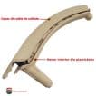 Maner Complet Piele BMW X5 X6 Crem Beige – Maner usa interior BMW X5 X6 E70 E71 E72 PREMIUM - imagine 2