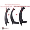 Maner Complet Piele BMW X5 X6 Negru – Maner usa interior BMW X5 X6 E70 E71 E72 PREMIUM - imagine 2