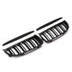 Grile Nari Duble M Design BMW Seria 3 E90 E91 PreLCI NFL Negru Lucios - imagine 4