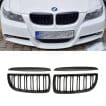 Grile Nari Duble M Design BMW Seria 3 E90 E91 PreLCI NFL Negru Lucios - imagine 2