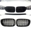 Grile Nari Duble M Design BMW X3 X4 F25 F26 Negru Lucios - imagine 4